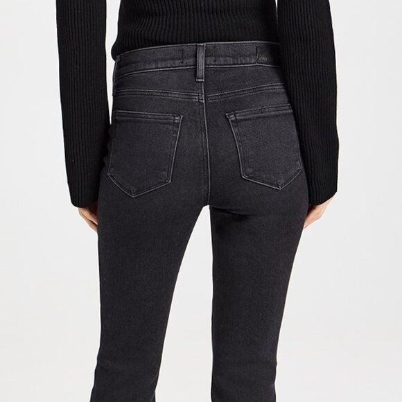 Paige Claudine Black Lotus Maternity Jeans with Raw Hem New with Tags - Picture 4 of 4